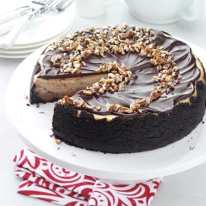 Chocolate-Glazed-Cheesecake