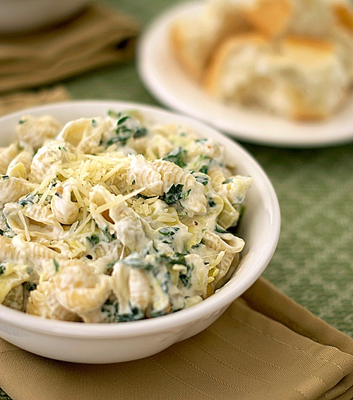 Spinach-Artichoke-Pasta-with-Parmesan-and-Garlic