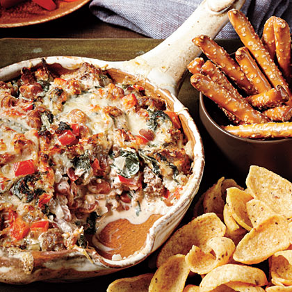 Sausage-Bean-and-Spinach-Dip