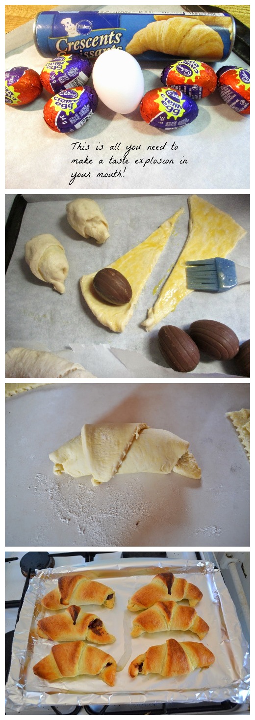 Caramel Egg Stuffed Croissants Recipe