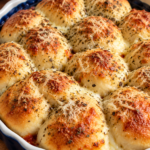 Homemade cheesy stuffed pizza bites baked with Parmesan, garlic and Italian herbs